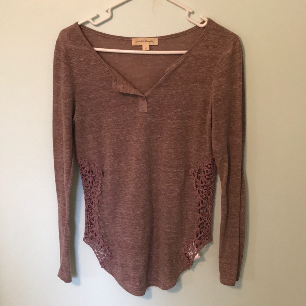 Button up v neck t shirt